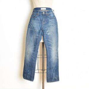 MADEWELL denim jeans slim boyjean midrise cropped medium wash size 25 XS